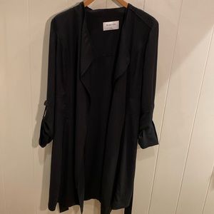 Babaton, long line black jacket
